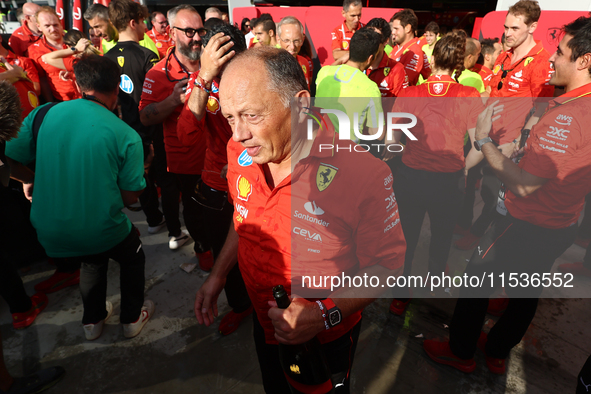 Frederic Vasseur after the Formula 1 Italian Grand Prix at Autodromo Nazionale di Monza in Monza, Italy on September 1, 2024. 