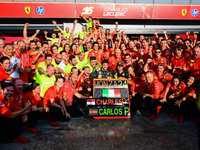 Charles Leclerc of Scuderia Ferrari celebrates his victory during the race of the Italian GP, the 16th round of the Formula 1 World Champion...