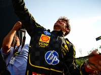 Charles Leclerc of Scuderia Ferrari celebrates his victory during the race of the Italian GP, the 16th round of the Formula 1 World Champion...