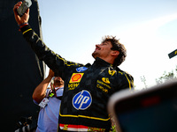 Charles Leclerc of Scuderia Ferrari celebrates his victory during the race of the Italian GP, the 16th round of the Formula 1 World Champion...