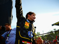 Charles Leclerc of Scuderia Ferrari celebrates his victory during the race of the Italian GP, the 16th round of the Formula 1 World Champion...