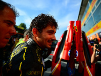 Charles Leclerc of Scuderia Ferrari celebrates his victory during the race of the Italian GP, the 16th round of the Formula 1 World Champion...