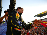 Charles Leclerc of Scuderia Ferrari celebrates his victory during the race of the Italian GP, the 16th round of the Formula 1 World Champion...