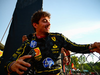 Charles Leclerc of Scuderia Ferrari celebrates his victory during the race of the Italian GP, the 16th round of the Formula 1 World Champion...