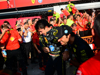 Charles Leclerc of Scuderia Ferrari celebrates his victory during the race of the Italian GP, the 16th round of the Formula 1 World Champion...