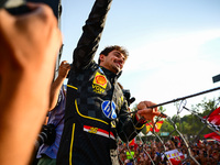 Charles Leclerc of Scuderia Ferrari celebrates his victory during the race of the Italian GP, the 16th round of the Formula 1 World Champion...