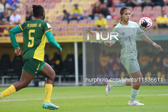 Montserrat Saldivar of Mexico during the FIFA U-20 Women's World Cup 2024 match between Cameroon and Mexico at the El Campin stadium in Bogo...