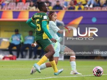 Montserrat Saldivar of Mexico and Orline Djutcie Segning of Cameroon during the FIFA U-20 Women's World Cup 2024 match between Cameroon and...