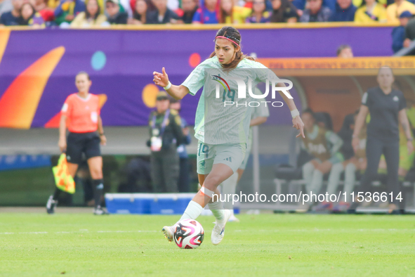 Montserrat Saldivar of Mexico during the FIFA U-20 Women's World Cup 2024 match between Cameroon and Mexico at the El Campin stadium in Bogo...