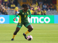 Nina Ngueleu of Cameroon controls the ball during the 2024 FIFA U-20 Women's World Cup match between Cameroon and Mexico at El Campin Stadiu...