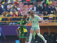 Nina Ngueleu of Cameroon fights for the ball against Michel Fong of Mexico during the FIFA U-20 Women's World Cup 2024 match between Cameroo...