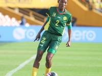 Estelle Yanga Zeh of Cameroon controls the ball during the FIFA U-20 Women's World Cup 2024 match between Cameroon and Mexico at the El Camp...