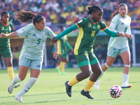 Nina Ngueleu of Cameroon fights for the ball against Giselle Espinoza of Mexico during the FIFA U-20 Women's World Cup 2024 match between Ca...