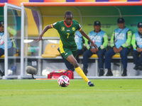 Lamine Mana of Cameroon controls the ball during the FIFA U-20 Women's World Cup 2024 match between Cameroon and Mexico at the El Campin sta...