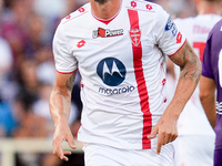 Milan Djuric of AC Monza celebrates after scoring first goal during the Serie A Enilive match between ACF Fiorentina and AC Monza at Stadio...