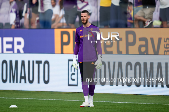 David De Gea of ACF Fiorentina looks on during the Serie A Enilive match between ACF Fiorentina and AC Monza at Stadio Artemio Franchi on Se...