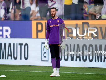 David De Gea of ACF Fiorentina looks on during the Serie A Enilive match between ACF Fiorentina and AC Monza at Stadio Artemio Franchi on Se...