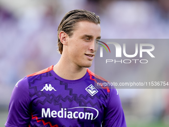 Edoardo Bove of ACF Fiorentina looks on during the Serie A Enilive match between ACF Fiorentina and AC Monza at Stadio Artemio Franchi on Se...