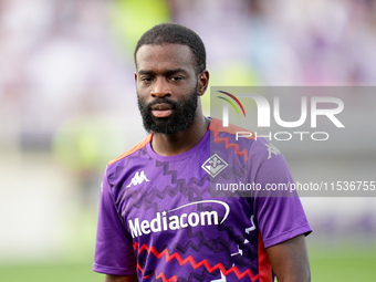 Jonathan Ikone of ACF Fiorentina looks on during the Serie A Enilive match between ACF Fiorentina and AC Monza at Stadio Artemio Franchi on...