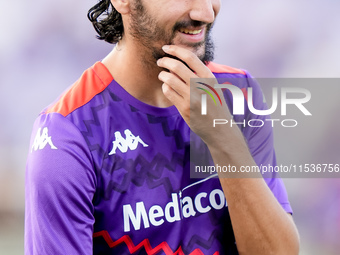 Yacine Adly of ACF Fiorentina looks on during the Serie A Enilive match between ACF Fiorentina and AC Monza at Stadio Artemio Franchi on Sep...