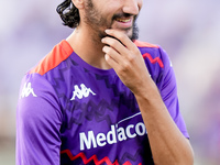 Yacine Adly of ACF Fiorentina looks on during the Serie A Enilive match between ACF Fiorentina and AC Monza at Stadio Artemio Franchi on Sep...