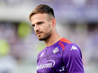 Marin Pongracic of ACF Fiorentina looks on  during the Serie A Enilive match between ACF Fiorentina and AC Monza at Stadio Artemio Franchi o...