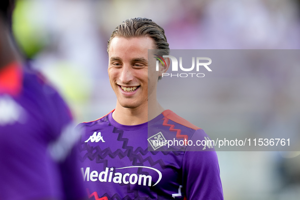 Edoardo Bove of ACF Fiorentina looks on during the Serie A Enilive match between ACF Fiorentina and AC Monza at Stadio Artemio Franchi on Se...