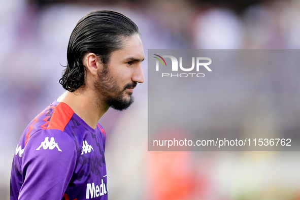 Yacine Adly of ACF Fiorentina looks on during the Serie A Enilive match between ACF Fiorentina and AC Monza at Stadio Artemio Franchi on Sep...