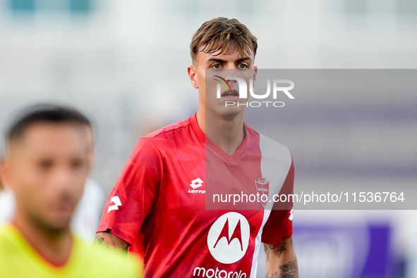 Daniel Maldini of AC Monza looks on during the Serie A Enilive match between ACF Fiorentina and AC Monza at Stadio Artemio Franchi on Septem...