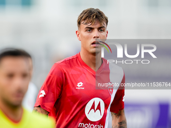 Daniel Maldini of AC Monza looks on during the Serie A Enilive match between ACF Fiorentina and AC Monza at Stadio Artemio Franchi on Septem...