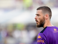 David De Gea of ACF Fiorentina looks on during the Serie A Enilive match between ACF Fiorentina and AC Monza at Stadio Artemio Franchi on Se...