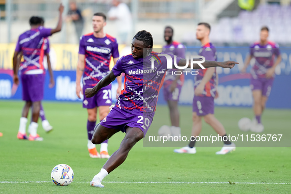 Moise Kean of ACF Fiorentina during the Serie A Enilive match between ACF Fiorentina and AC Monza at Stadio Artemio Franchi on September 01,...