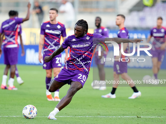 Moise Kean of ACF Fiorentina during the Serie A Enilive match between ACF Fiorentina and AC Monza at Stadio Artemio Franchi on September 01,...