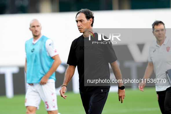 Alessandro Nesta head coach of AC Monza looks on during the Serie A Enilive match between ACF Fiorentina and AC Monza at Stadio Artemio Fran...