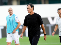 Alessandro Nesta head coach of AC Monza looks on during the Serie A Enilive match between ACF Fiorentina and AC Monza at Stadio Artemio Fran...