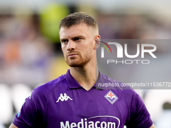 Lucas Beltran of ACF Fiorentina looks on during the Serie A Enilive match between ACF Fiorentina and AC Monza at Stadio Artemio Franchi on S...