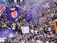 Supporters of ACF FIorentina during the Serie A Enilive match between ACF Fiorentina and AC Monza at Stadio Artemio Franchi on September 01,...