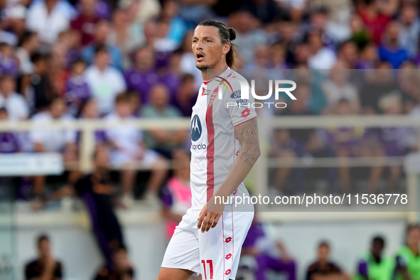 Milan Djuric of AC Monza looks on during the Serie A Enilive match between ACF Fiorentina and AC Monza at Stadio Artemio Franchi on Septembe...