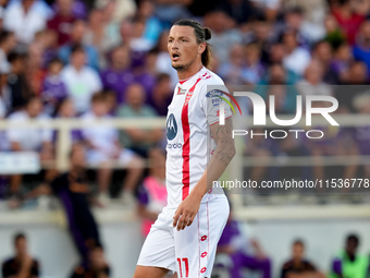 Milan Djuric of AC Monza looks on during the Serie A Enilive match between ACF Fiorentina and AC Monza at Stadio Artemio Franchi on Septembe...