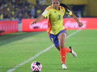 Cristina Motta controls the ball during the 2024 FIFA U-20 Women's World Cup match between Colombia and Australia at El Campin stadium in Bo...