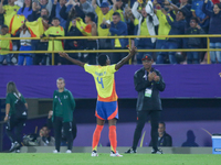 Yunaira Lopez of Colombia celebrates a goal during the 2024 FIFA U-20 Women's World Cup match between Colombia and Australia at El Campin st...