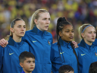 Chloe Lincoln, Ella Buchanan, Naomi Chinnama, and Zara Kruger of the Australia national team during the FIFA U-20 Women's World Cup 2024 mat...