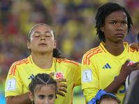 Cristina Motta and Karla Torres of Colombia during the FIFA U-20 Women's World Cup 2024 match between Colombia and Australia at the El Campi...