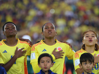 Yunaira Lopez, Mary Jose Alvarez, and Gabriela Rodriguez of Colombia during the FIFA U-20 Women's World Cup 2024 match between Colombia and...