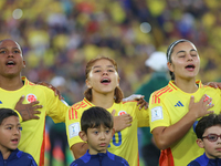 Mary Jose Alvarez, Gabriela Rodriguez, and Liz Osorio of Colombia during the FIFA U-20 Women's World Cup 2024 match between Colombia and Aus...