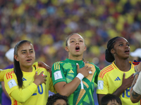 Karla Viancha, Luisa Agudelo, and Linda Caicedo of Colombia during the FIFA U-20 Women's World Cup 2024 match between Colombia and Australia...