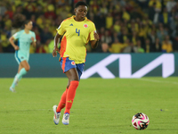 Yunaira Lopez of Colombia controls the ball during the 2024 FIFA U-20 Women's World Cup match between Colombia and Australia at El Campin st...