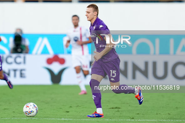 Pietro Comuzzo of ACF Fiorentina during the Serie A Enilive match between ACF Fiorentina and AC Monza at Stadio Artemio Franchi on September...