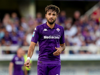 Luca Ranieri of ACF Fiorentina looks on during the Serie A Enilive match between ACF Fiorentina and AC Monza at Stadio Artemio Franchi on Se...