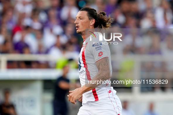 Milan Djuric of AC Monza looks on during the Serie A Enilive match between ACF Fiorentina and AC Monza at Stadio Artemio Franchi on Septembe...